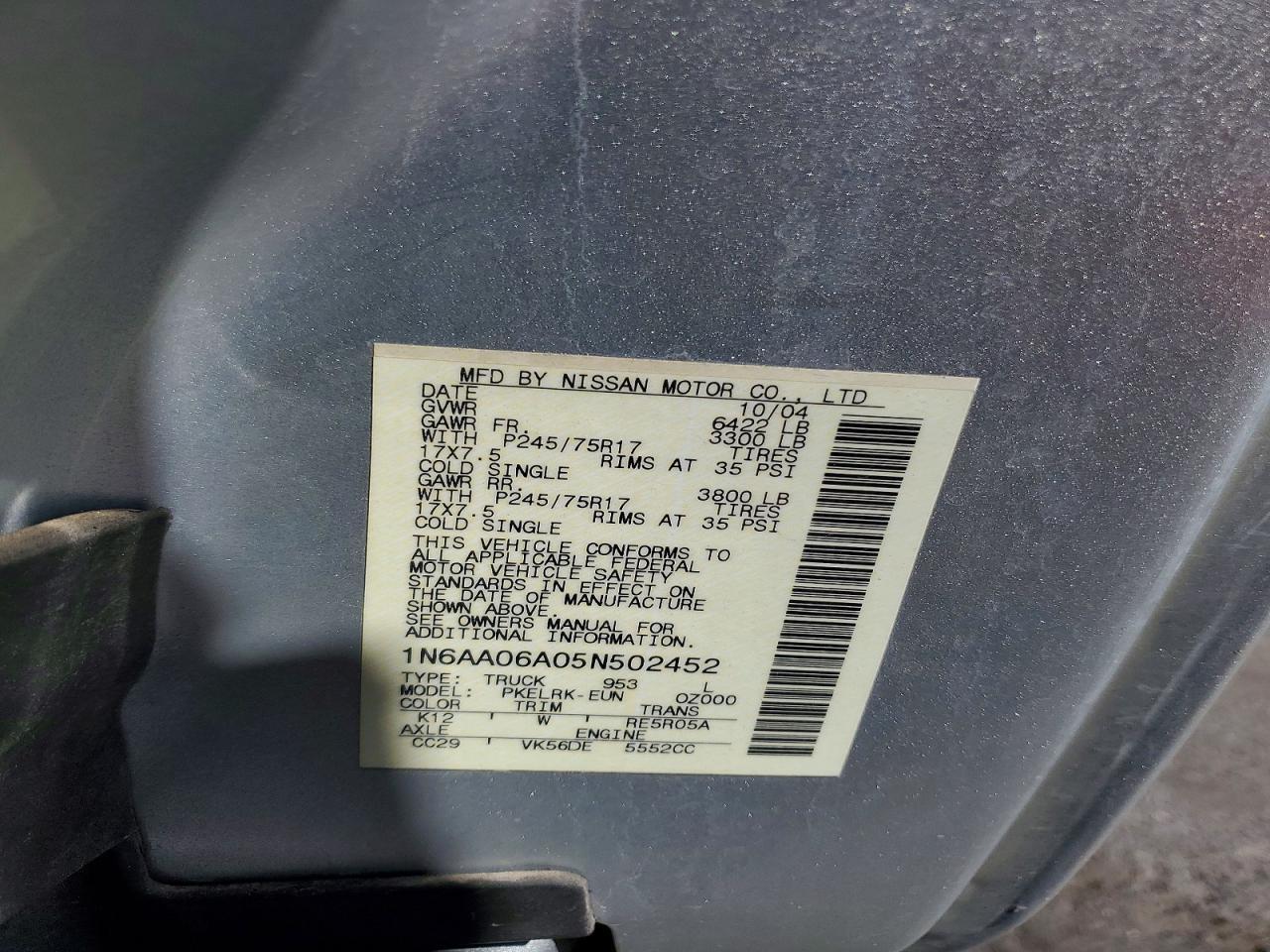2005 Nissan Titan XE