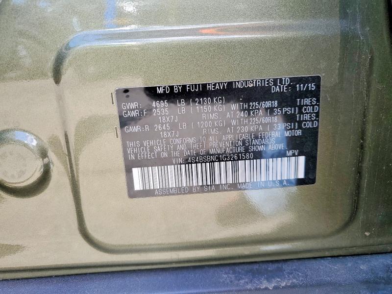 2016 Subaru Outback 2.5i Limited