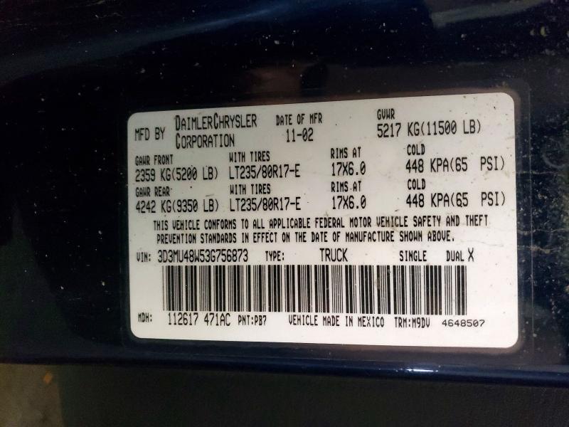 2003 Dodge RAM 3500 ST