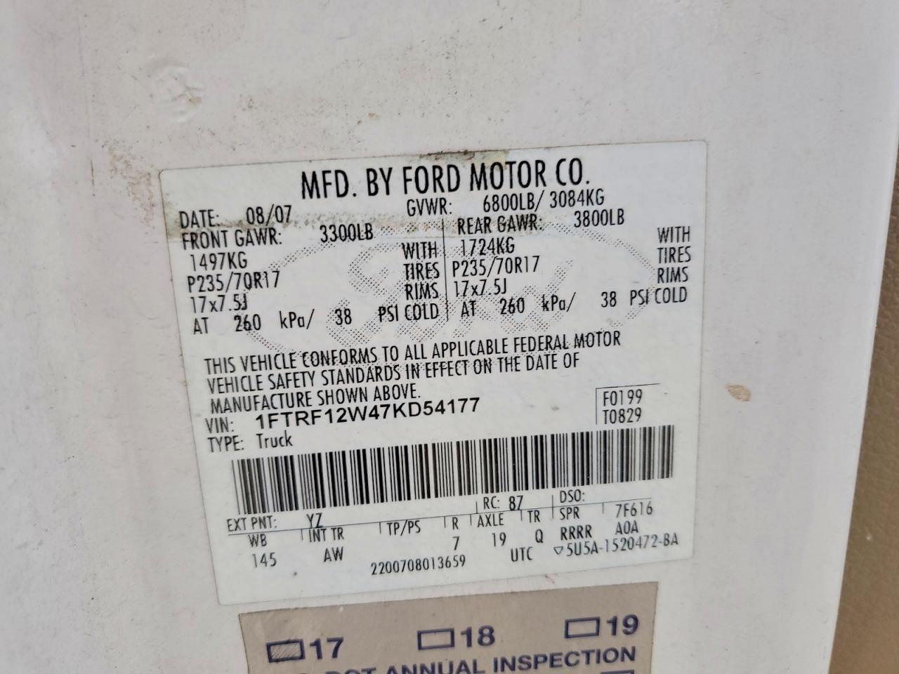 2007 Ford F150