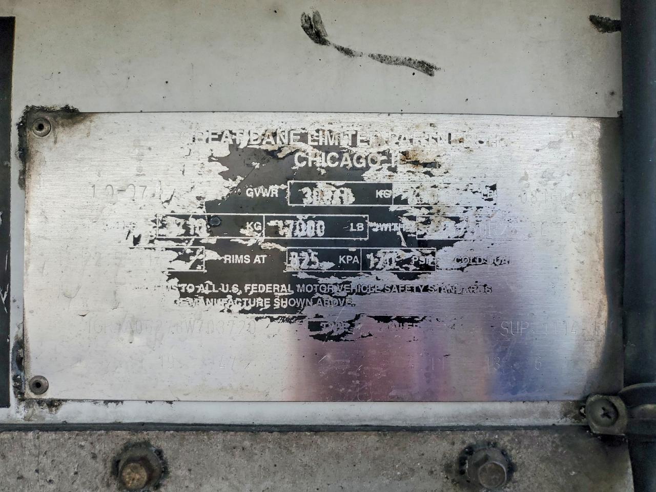 2008 Great Dane Refrigerated Van Trailer