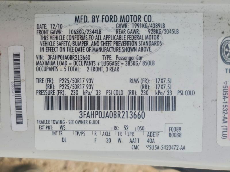 2011 Ford Fusion sel