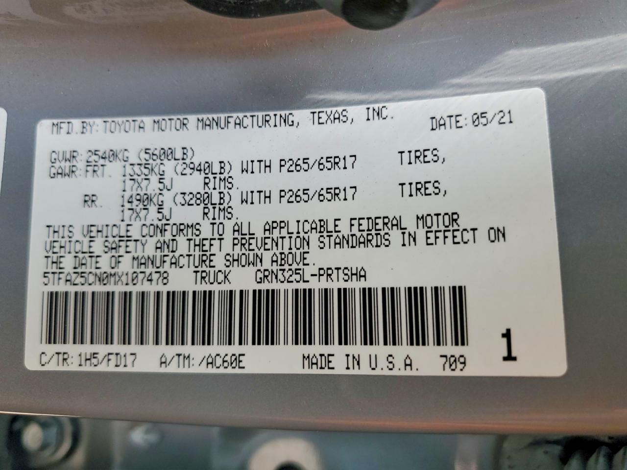 2021 Toyota Tacoma TRD Sport