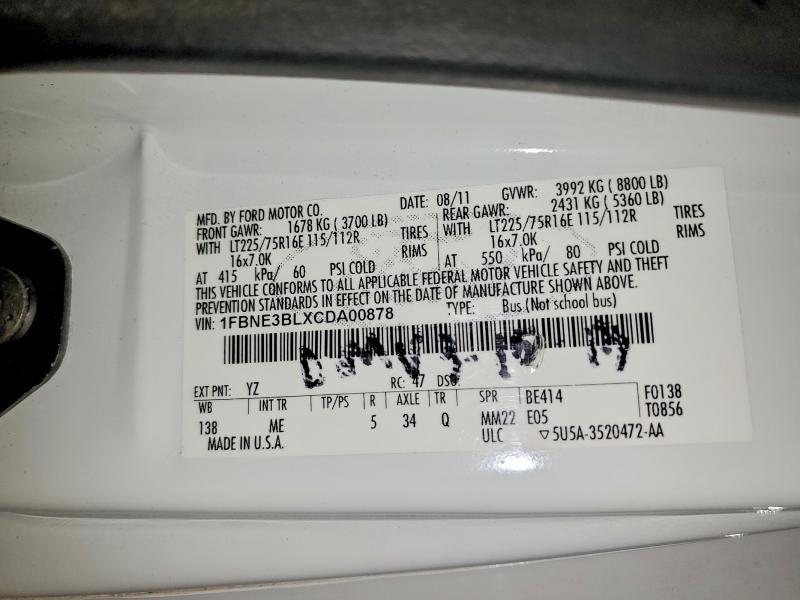 2012 Ford Econoline E350 Super Duty Wagon