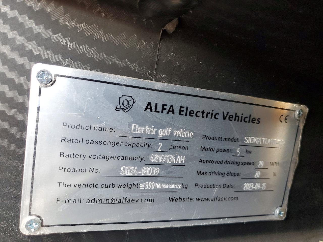 2024 Alfa 2024 Golf Cart