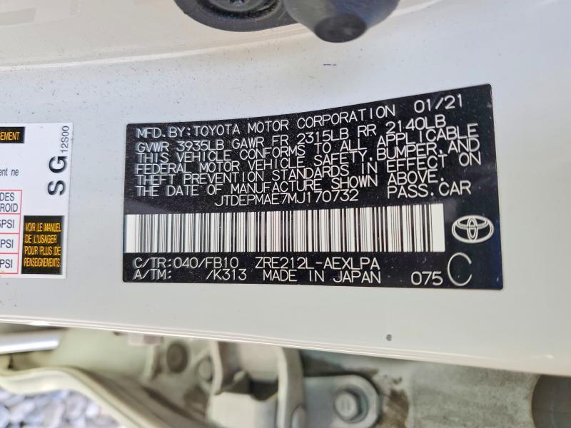 2021 Toyota Corolla le