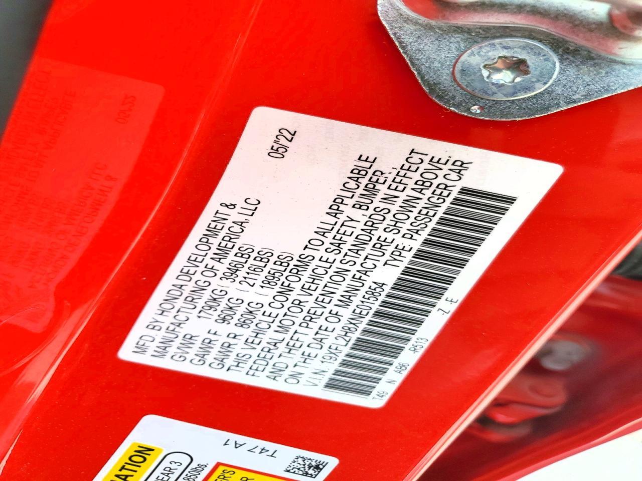 2022 Honda Civic Sport
