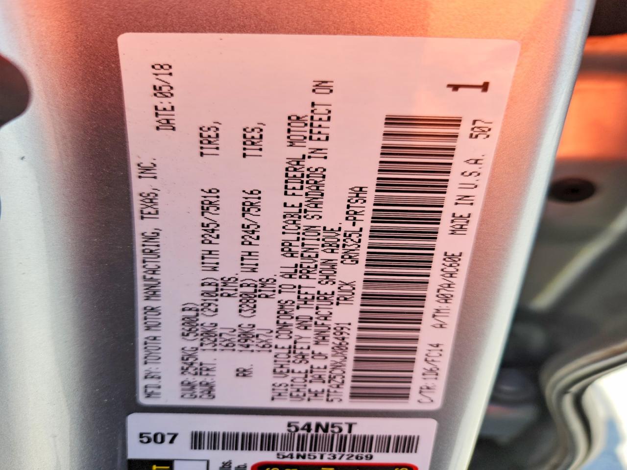 2018 Toyota Tacoma SR5 V6