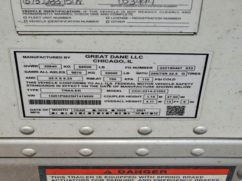 2022 Great Dane 2022 Great Dane CCC-3314-21053 DRY Van Trailer