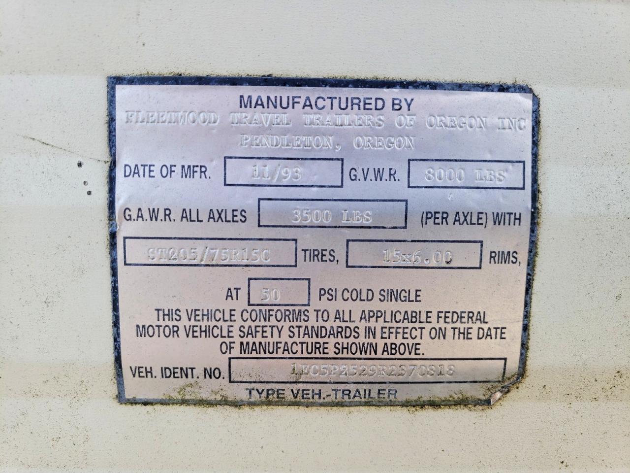 1994 Fleetwood Prowler Camper