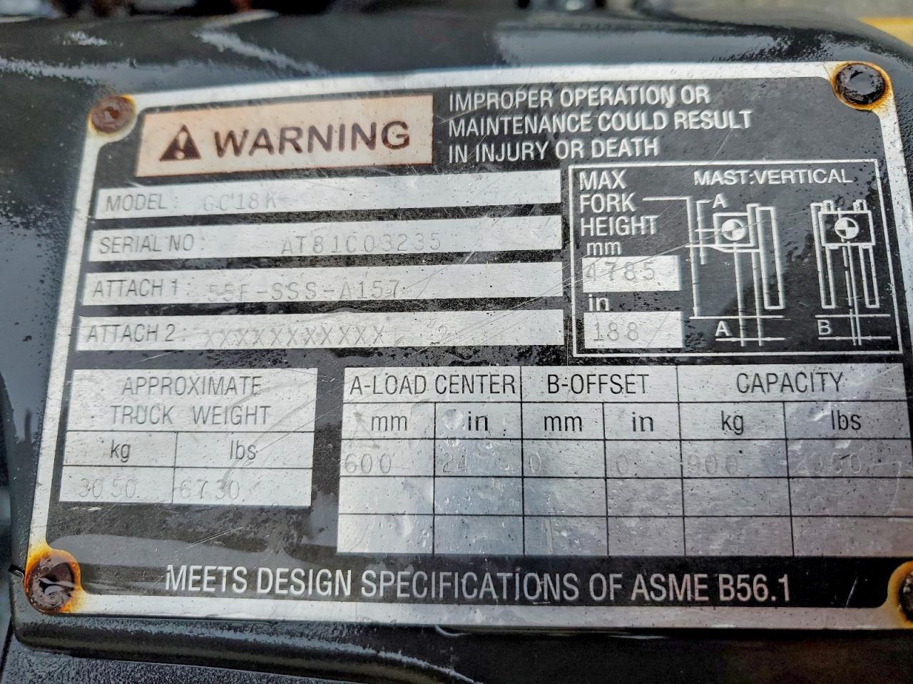 2005 Caterillar GC18K-Forklift