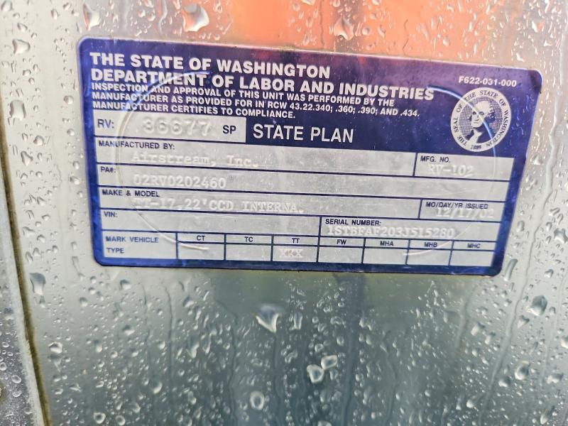 2003 Airstream Travel Trailer