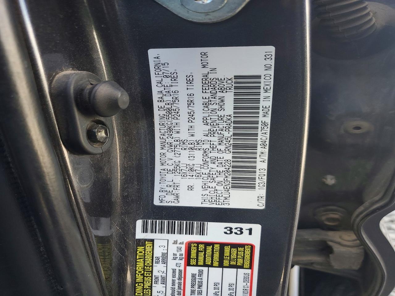 2015 Toyota Tacoma V6