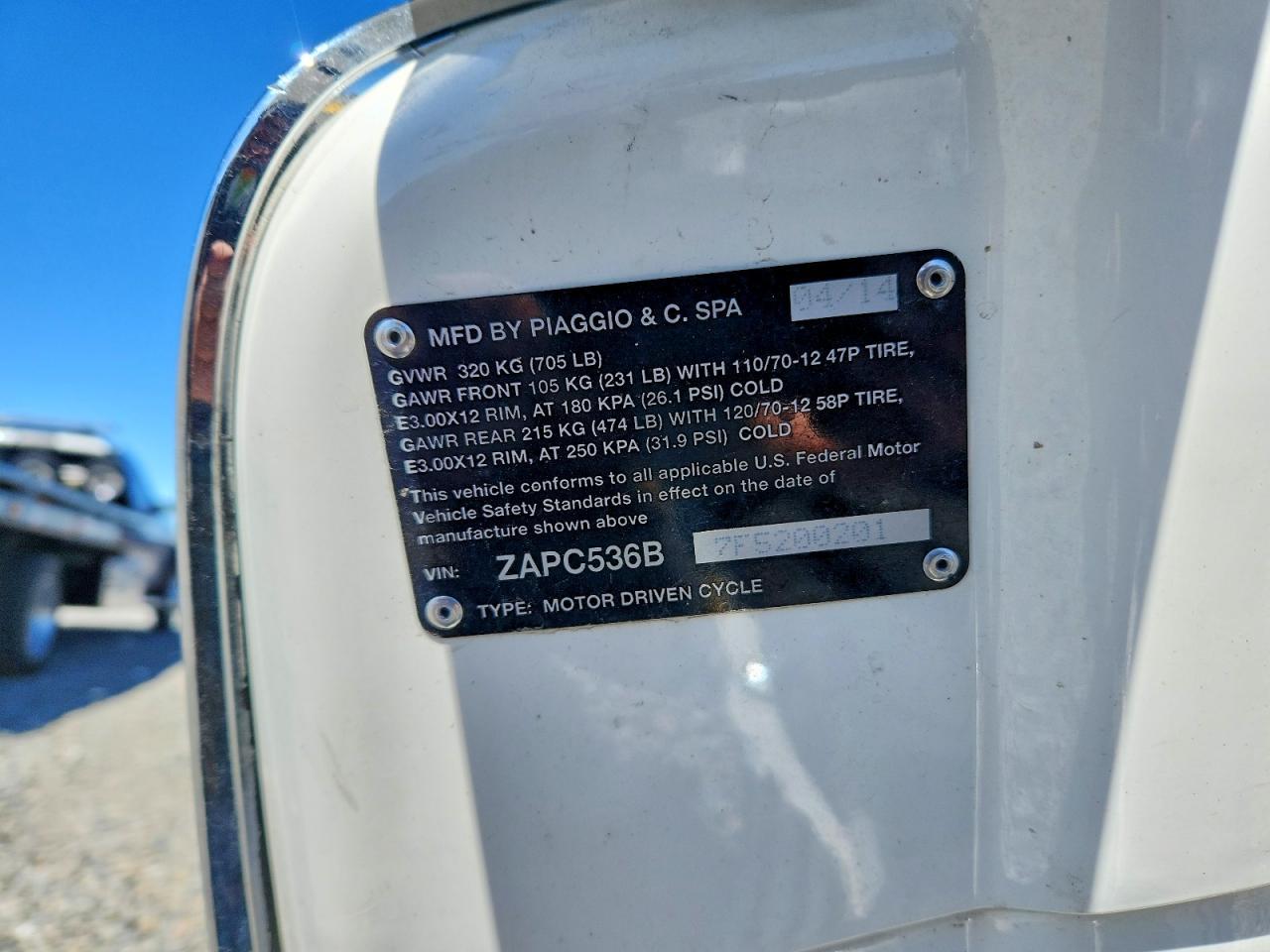 2015 Vespa Primavera 50 4V IE