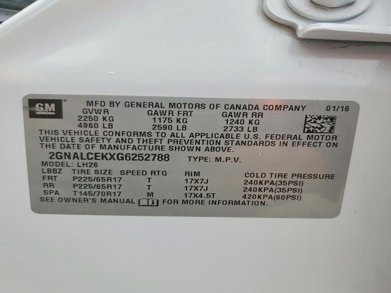 2016 Chevrolet Equinox lt