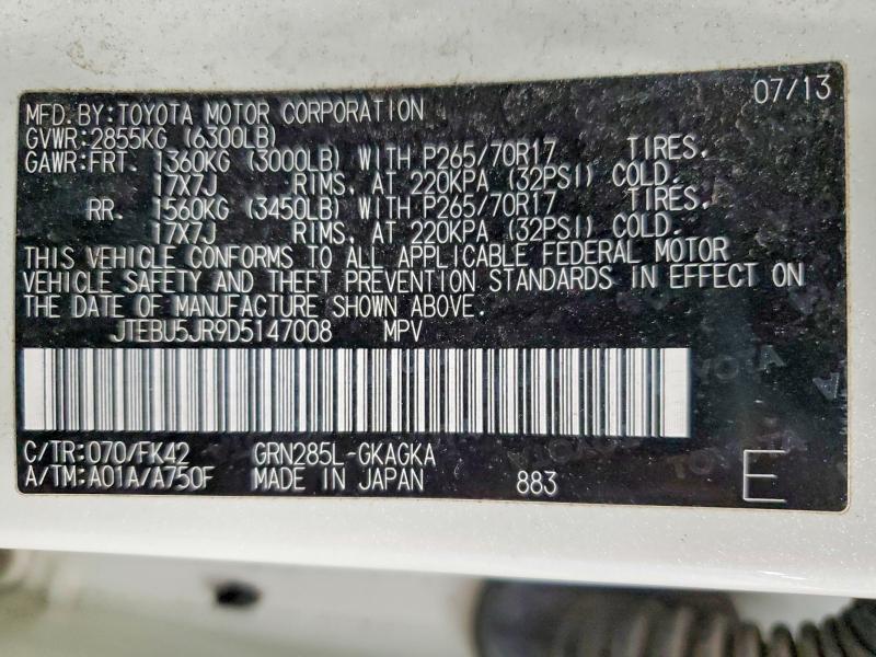 2013 Toyota 4runner SR5