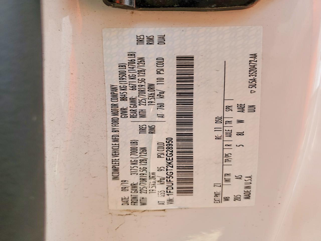 2019 Ford F550 Super Duty