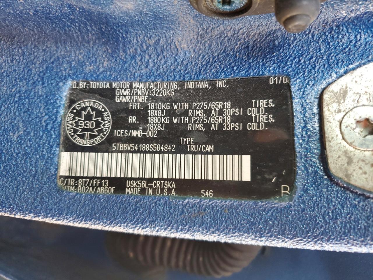 2008 Toyota Tundra Grade