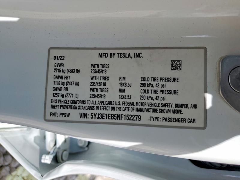 2022 Tesla Model 3