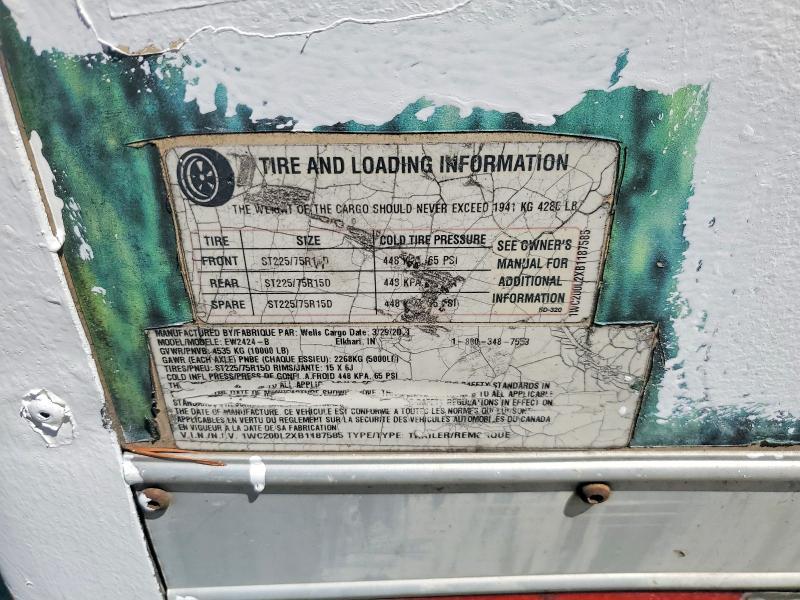 2011 Wells Cargo Wells Cargo Trailer