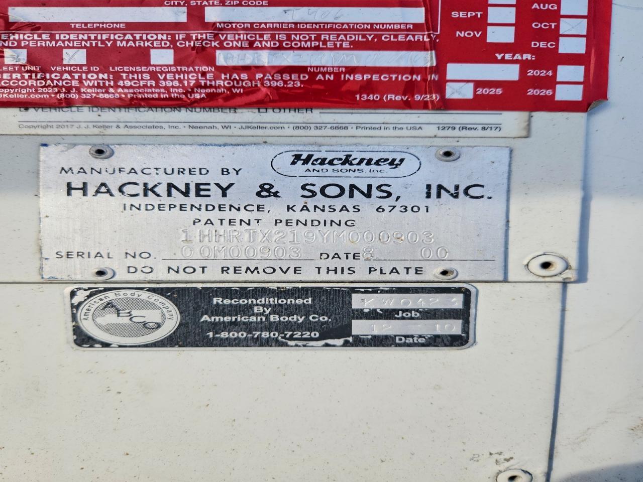 2020 Hackney Refrigerated Van Trailer