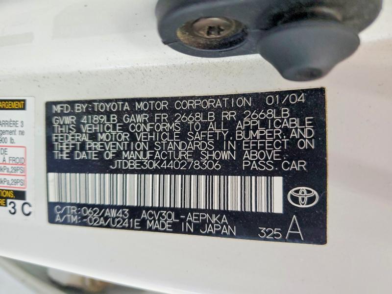 2004 Toyota Camry le