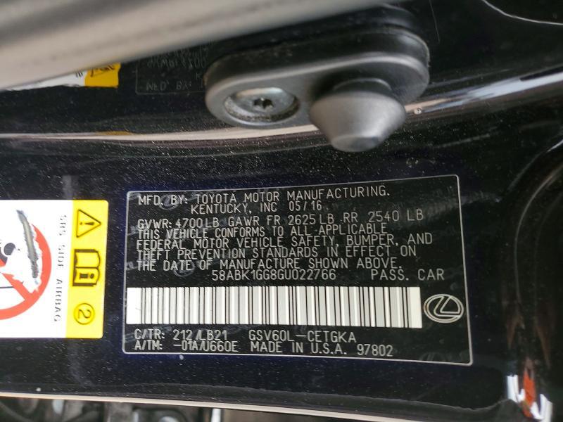 2016 Lexus Es 350 Base