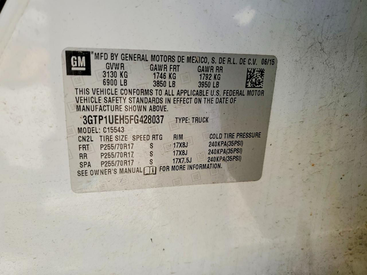 2015 GMC Sierra C1500 SLE
