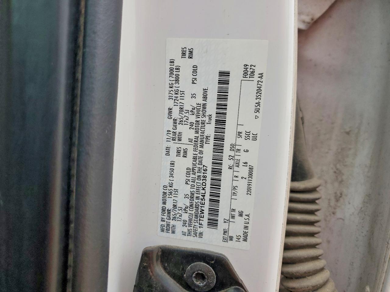 2020 Ford F150 XLT 4WD 5.0L V8 FFV Crew Cab