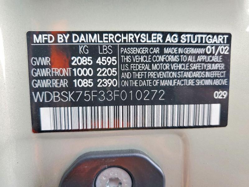 2003 Mercedes-Benz Sl 500r