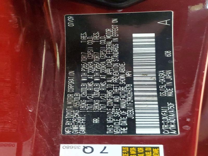 2009 Toyota Fj Cruiser Base