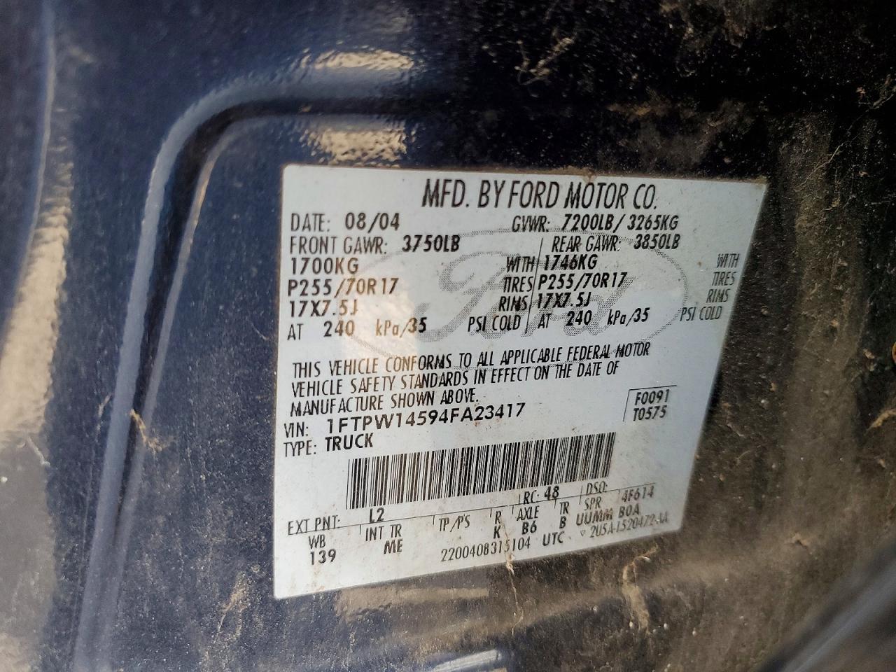 2004 Ford F150 Supercrew