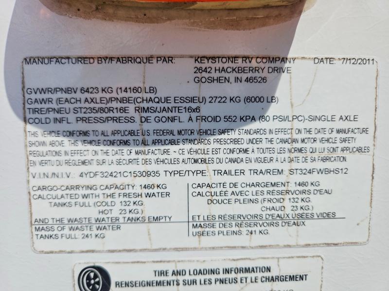 2012 Keystone Copper Canyon Camper