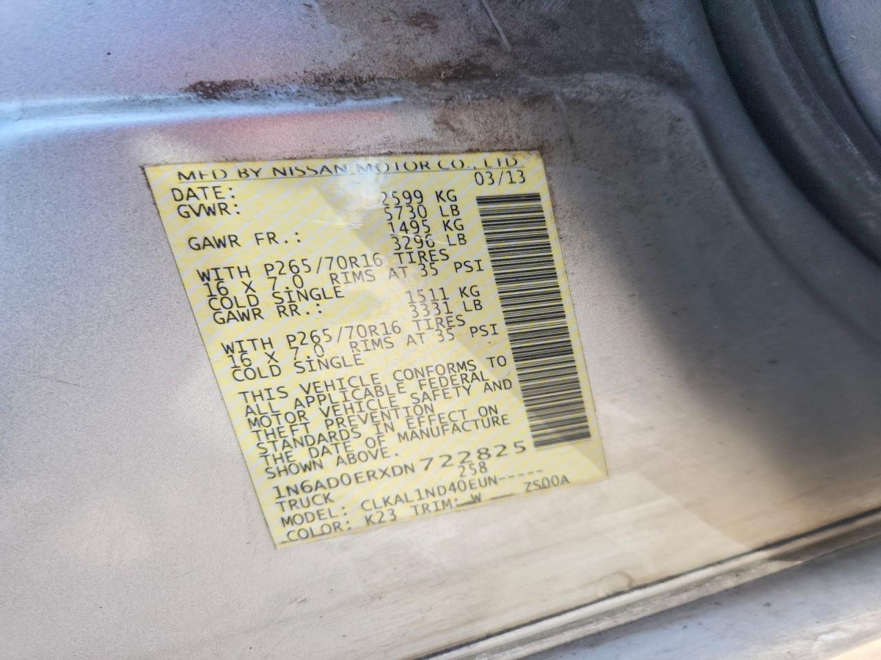 2013 Nissan Frontier S