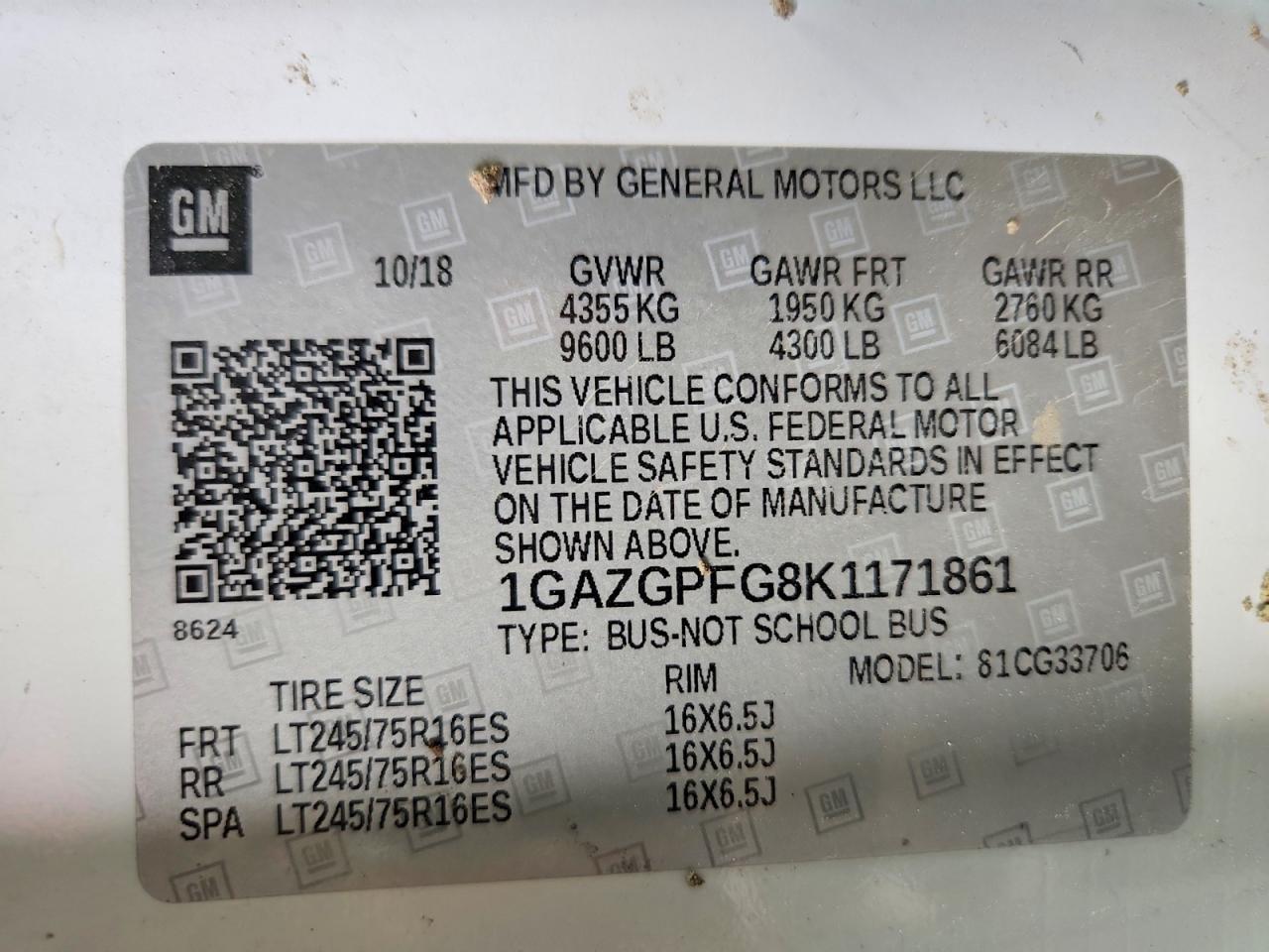 2019 Chevrolet Express G3500 LT