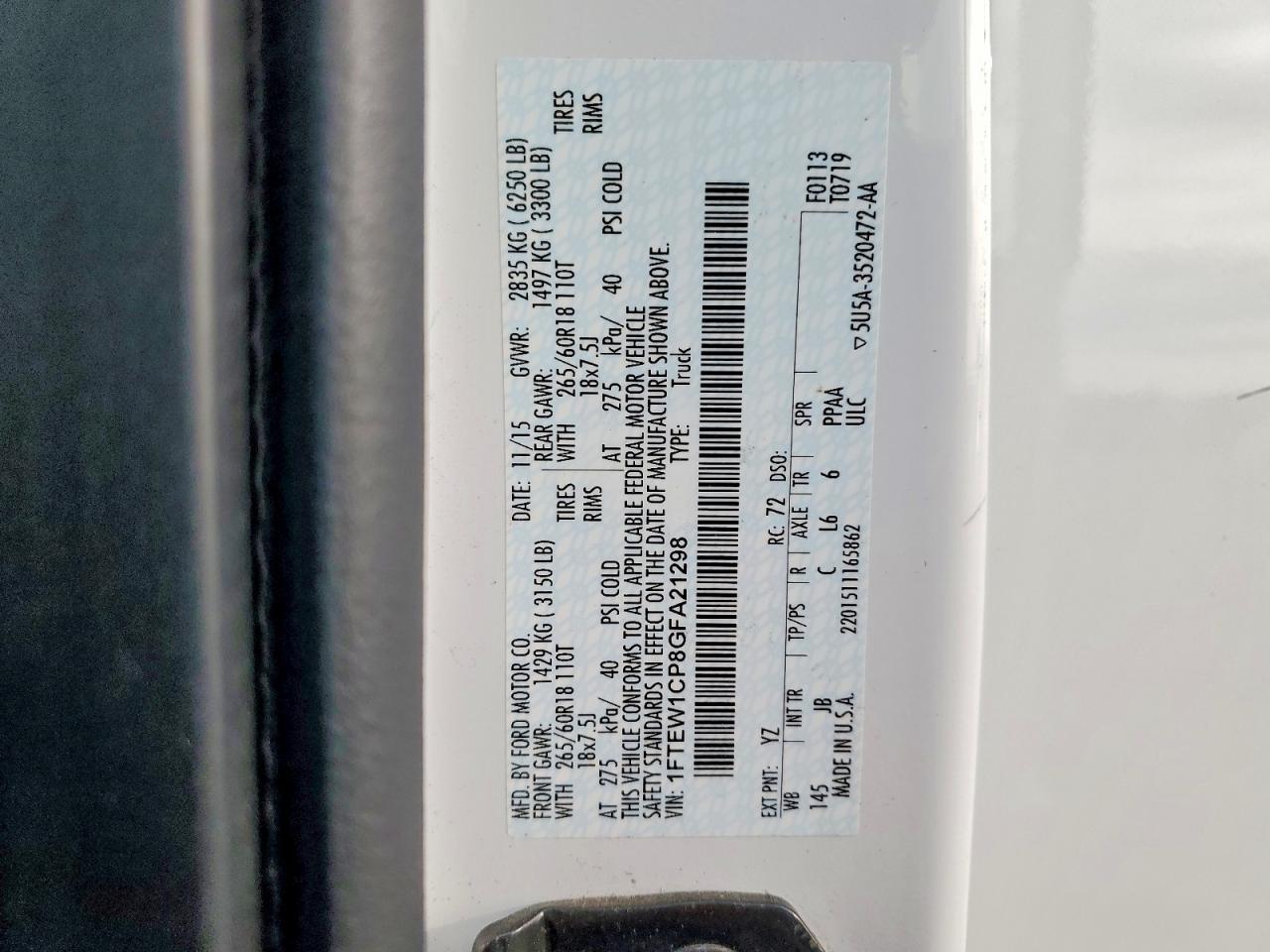 2016 Ford F150 Supercrew