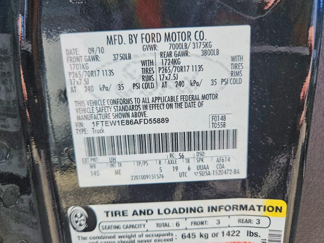 2010 Ford F150 Supercrew