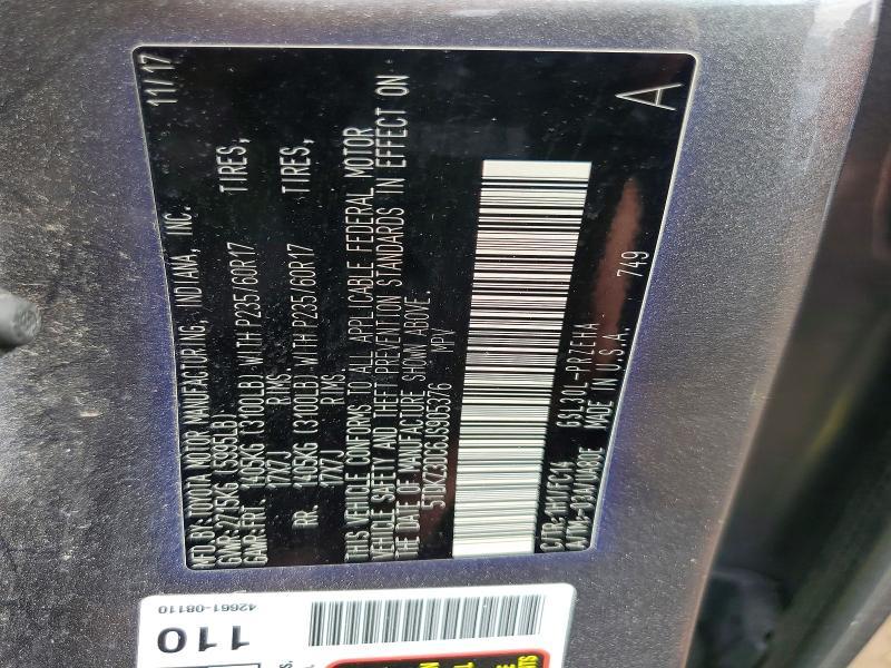 2018 Toyota Sienna le