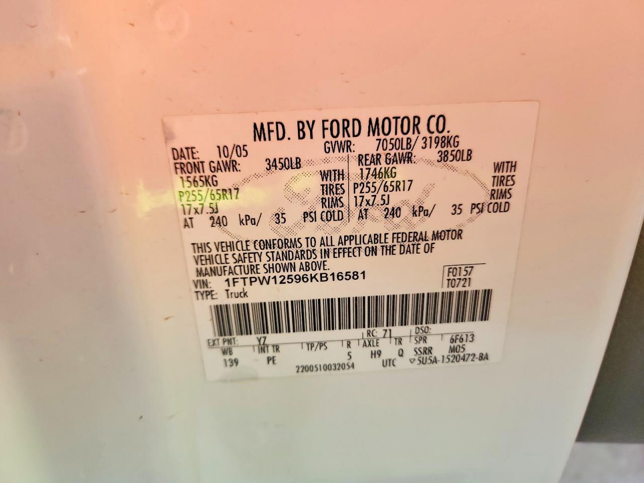 2006 Ford F150 Supercrew