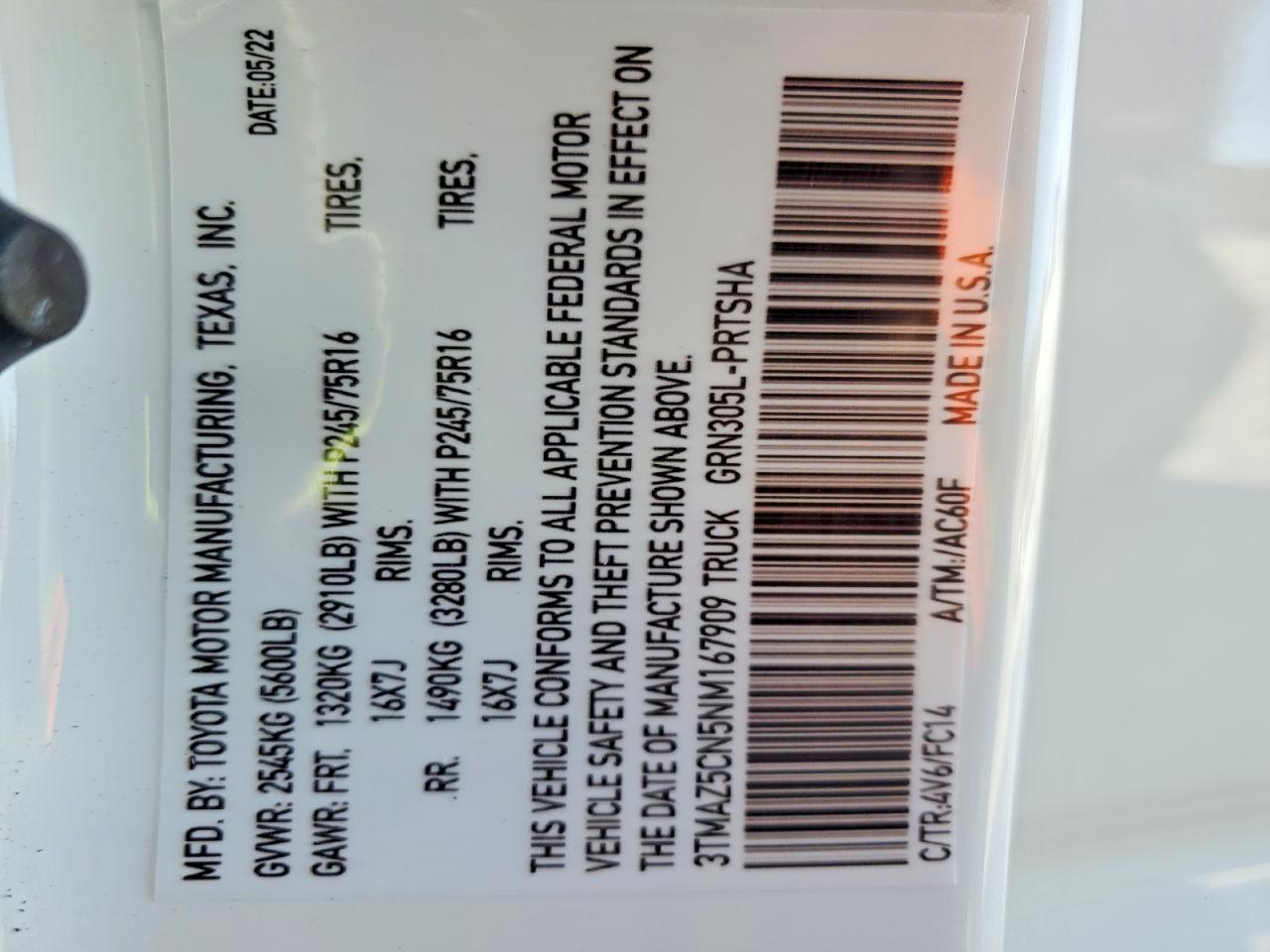 2023 Toyota Tacoma SR5 V6