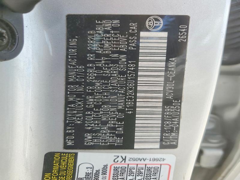 2006 Toyota Camry le