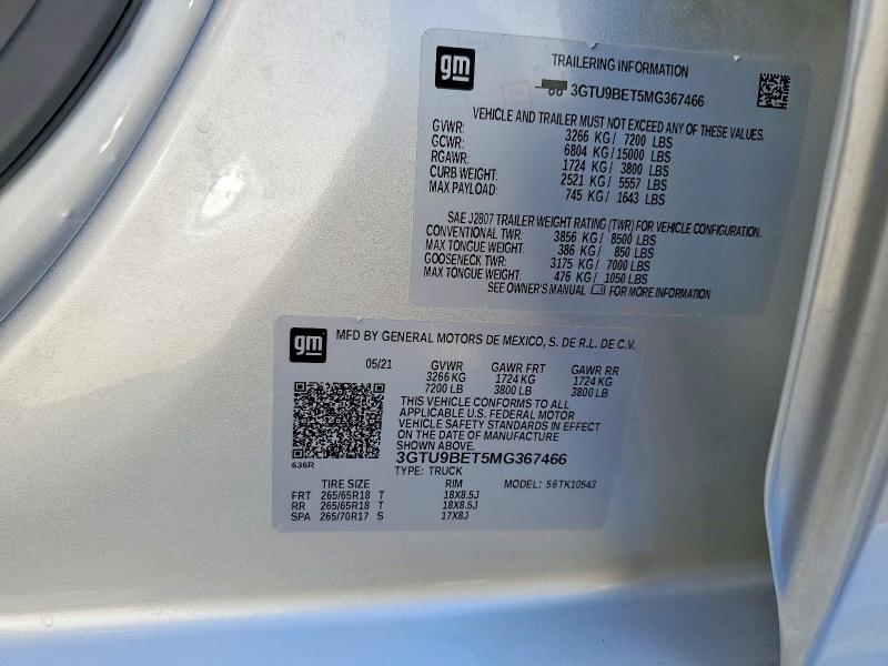 2021 GMC Sierra K1500 SLE