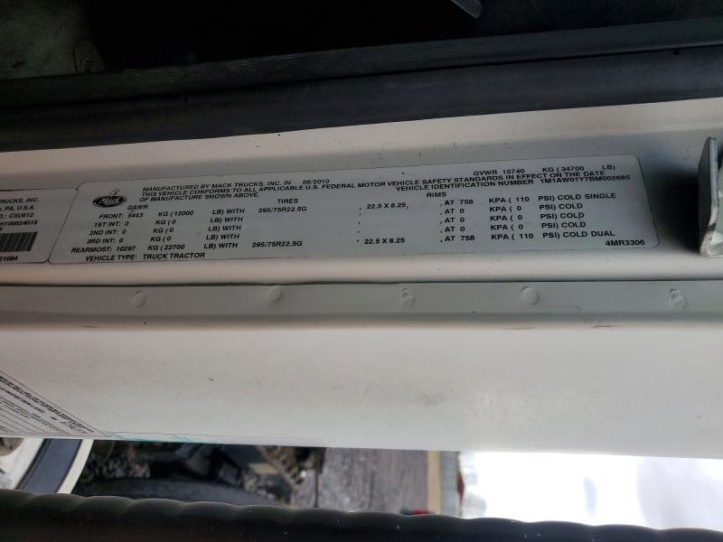 2011 Mack CXU612 Semi Truck