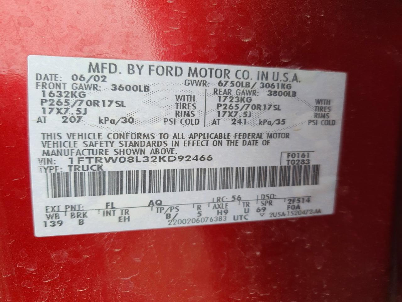 2002 Ford F150 Supercrew