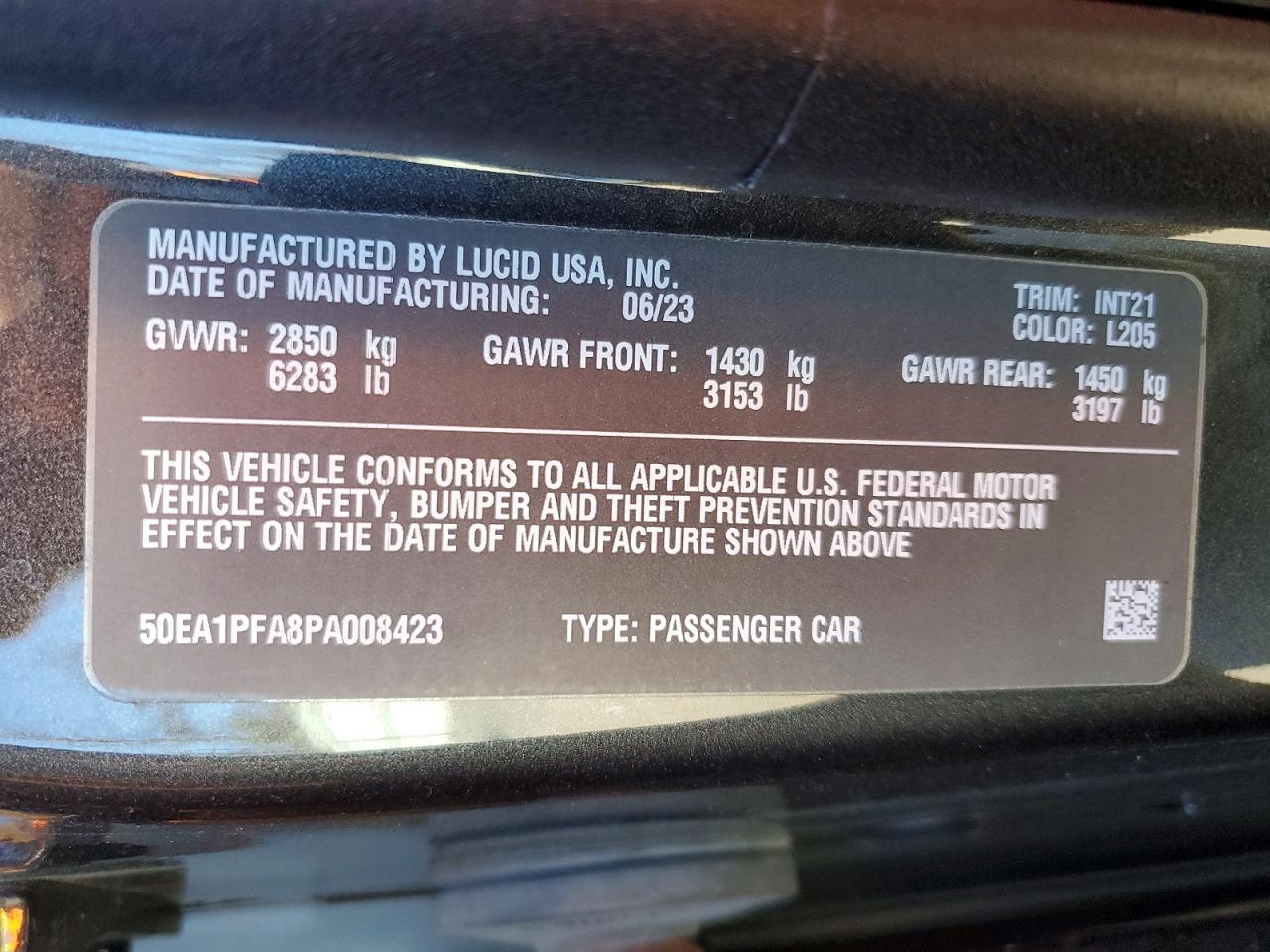 2023 Lucid Motors Air Pure