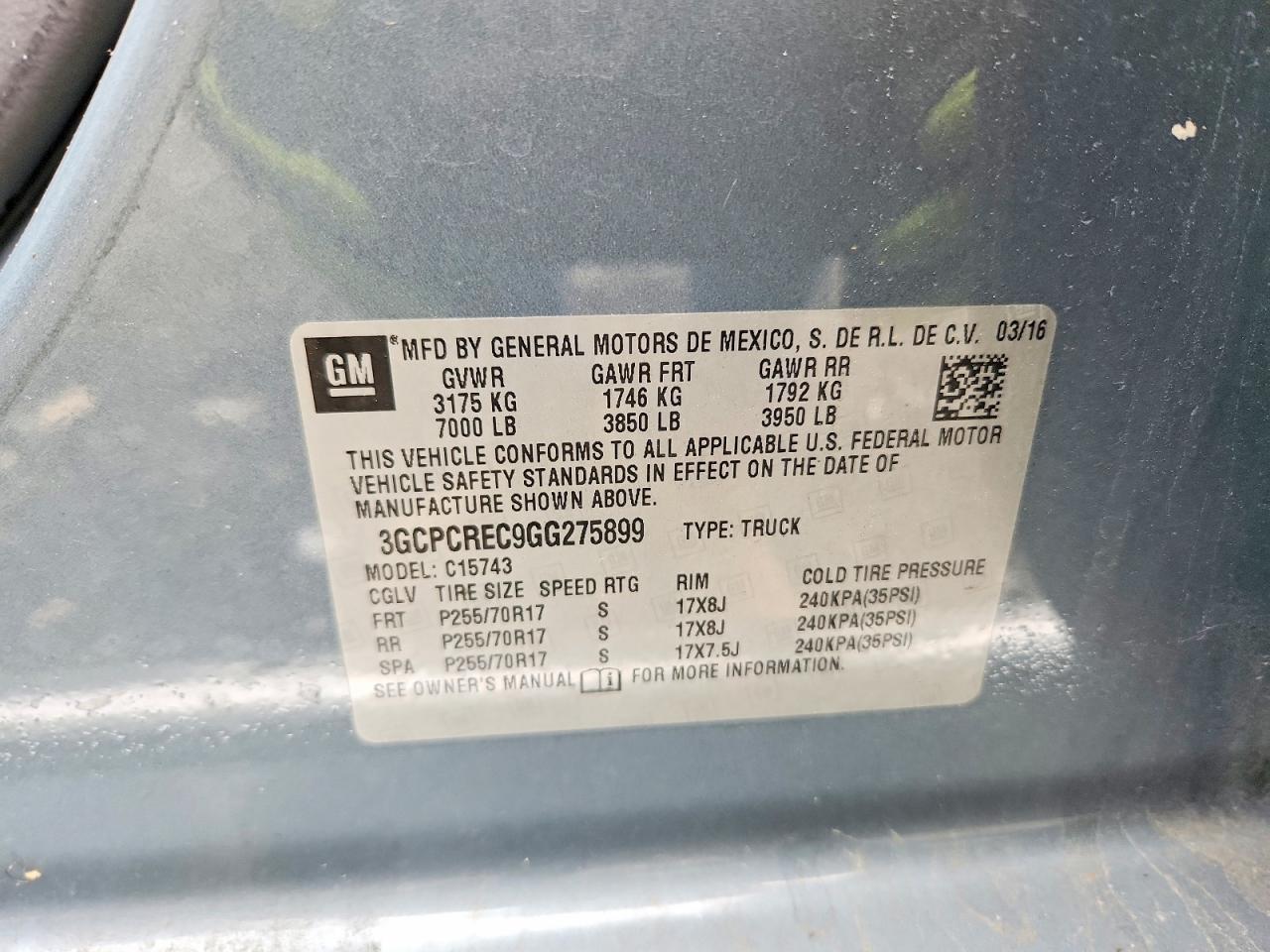 2016 Chevrolet Silverado C1500 LT