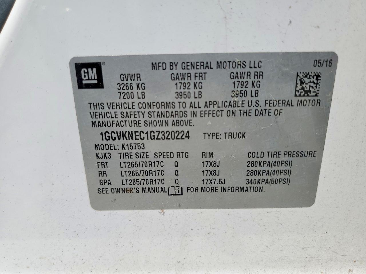 2016 Chevrolet Silverado K1500