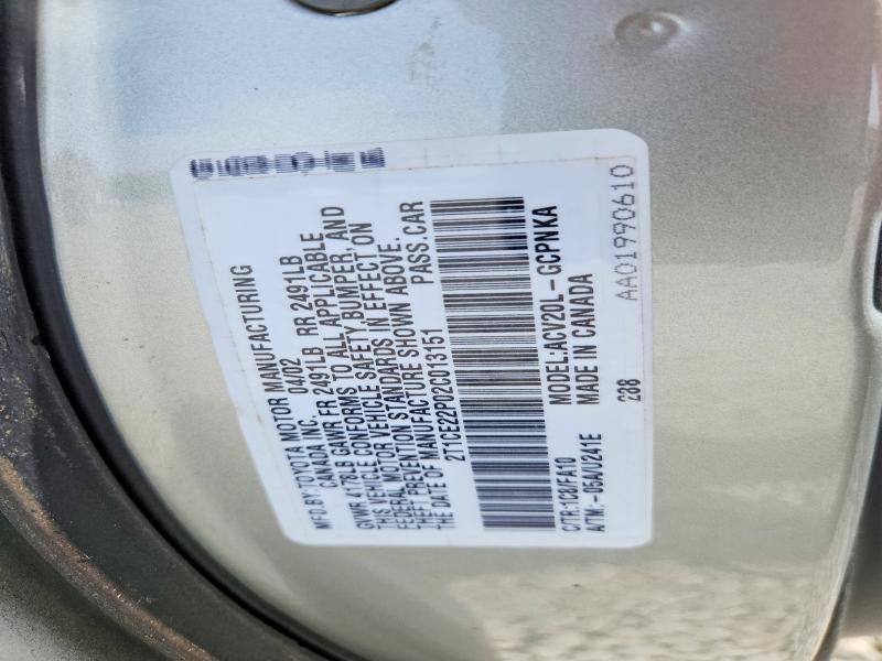 2002 Toyota Camry Solara se