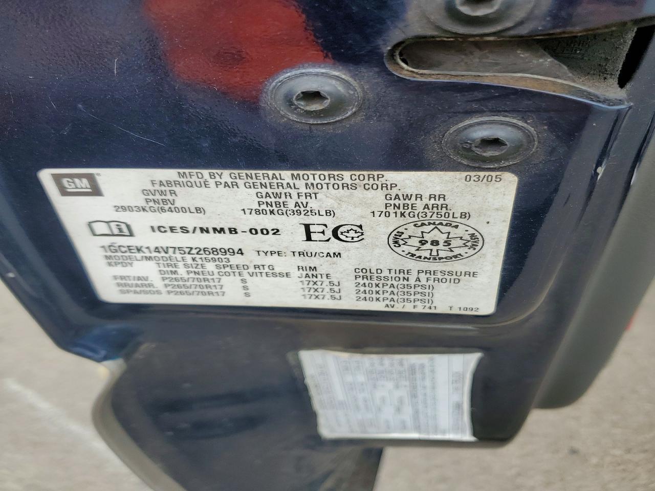 2005 Chevrolet Silverado K1500