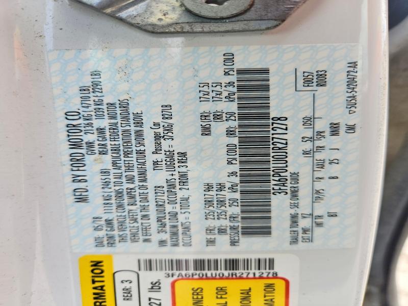 2018 Ford Fusion se Hybrid